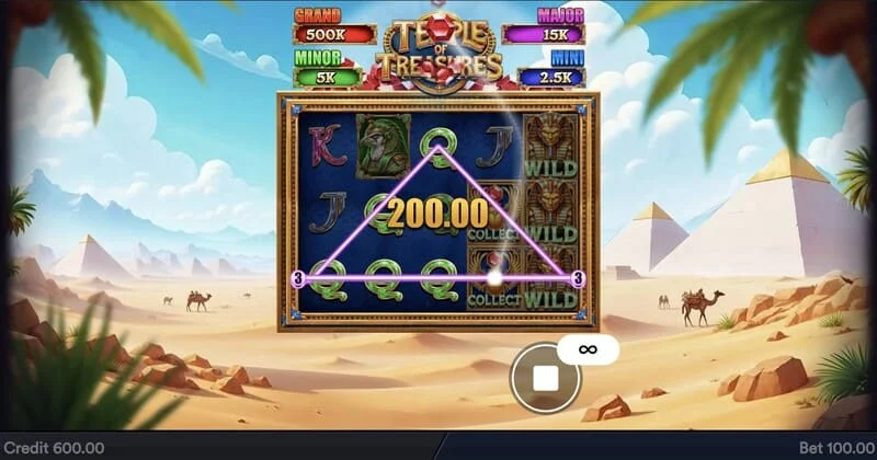 Temple of Treasures – peaekraan rullikute ja Egiptuse teemaga